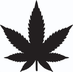 Наклейка "Лист 9x9см  Черный