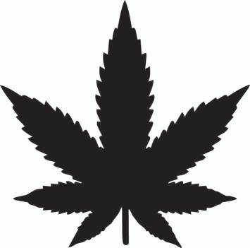 Наклейка &quot;Лист 9x9см  Черный