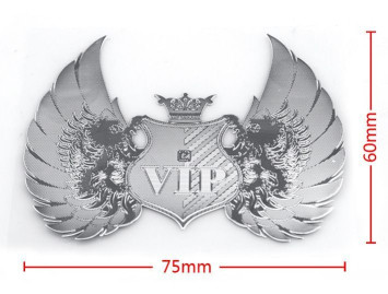Наклейка VIP металл Хром