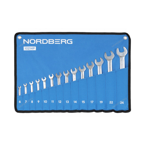 Набор ключей комбинированных NORDBERG на полотне (14 предметов)
