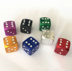 Колпачки на нипель  Игральные кости  Серебро (цена за 1шт)