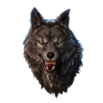 Наклейка Волк 25*17см