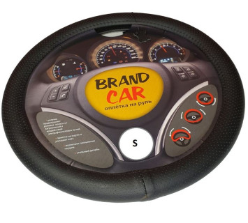 Оплетка на руль   BRENDCAR  &quot;OXFORD&quot; - М,  Чёрный (кожа/перфорация)