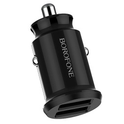 АЗУ  Borofone  2USB (12/24V - 5V 2,4A) Черный