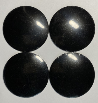 Этикетки на диски (метал)  диам. 56,5мм.  &quot;один цвет&quot; черный  (4 шт.)