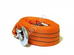 Трос буксировочный  "M5" 12 т,  6м, шириной 65мм с крюками в сумке