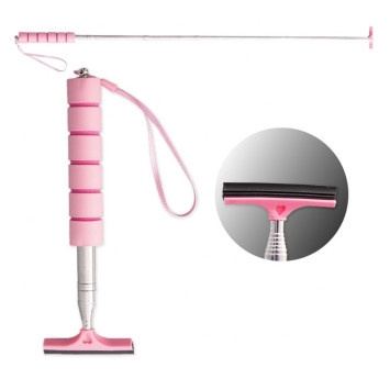 Стяжка воды &quot;Li-Sa&quot; Т&quot;-образный, лезвие - 6,5см, телескопическая поролон. ручка 21,5-97,5см, розовый