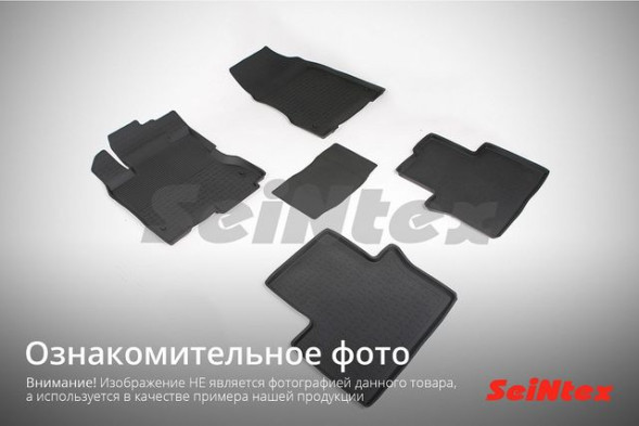 Коврики резиновые   Hyundai Santa Fe IV c 2020г-  (5 мест) БОРТ