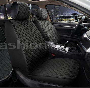 Накидки Фронт   «CUBE FRONT»  Чёрный/Чёрный/Чёрный  (лён/экокожа)