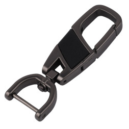 Брелок  "КАРАБИН" (1 кольцо) скоба  Серый