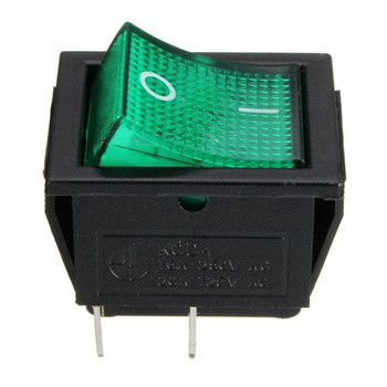 ЭТ Кнопка FOTEK 31x25мм, широкая кнопка 20A зеленый