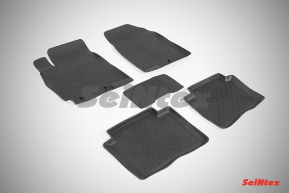 Коврики резиновые   Hyundai Solaris  2010-2017г./ Kia Rio III 2011-2017г.-  БОРТ