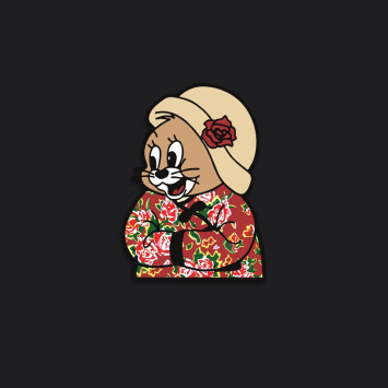 Наклейка  Том и Джери (Джери)  8x8,5см