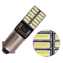 SOLAR  Свет-од  12V  T8.5  24 SMD 4014 W5W  BA9s белый (с обманкой)