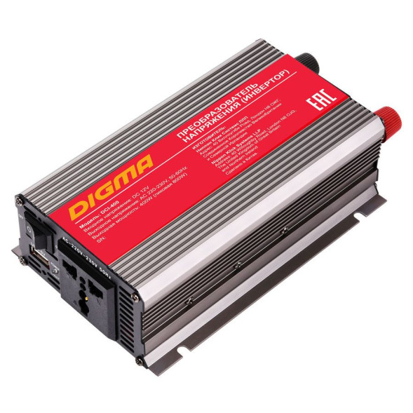 Преобраз. напряжения  Digma  12-220V   400W от прикуривателя (допустимая пиковая 800W)