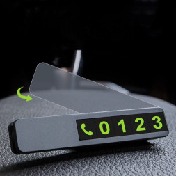 Табличка с номером телефона под стекло №9  Черный