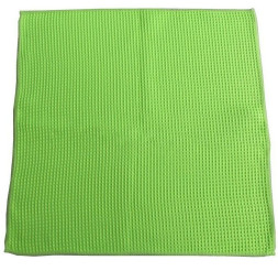 Полотенце вафельное №4 400гр.м для протирки стекол 40х40см зеленый