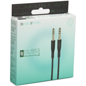 Кабель стерео Borophone BL1 AUX-AUX 1м. черный