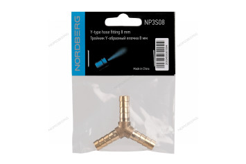 Тройник соединительный &quot;ёлочка&quot; NORDBERG NP3S08 для сращивания шлангов (8 мм)