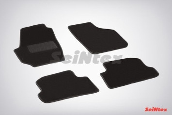 Коврики текстильн. Skoda Fabia II c 2007г- /компл.4шт./осн.резин./ LUX