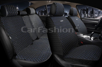 Комплект Накидок «ICEBERG PLUS» Черный/Черный/Синий ("холодок", искусственный шёлк)