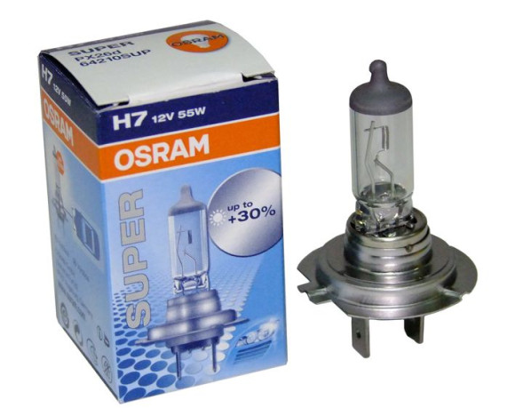 Лампа OSRAM 12V     H7   55W  SUP  PX26d (картон 1шт) (+30%)