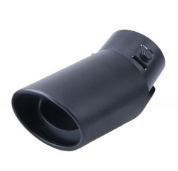Насадка на глушитель "Carlife" (d 63мм) с изгибом, черная