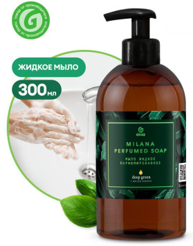 GRASS  Мыло жидкое парфюмированное  0,3л.  Green Deep (древесные ноты, специи цитрус, трава)