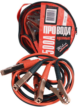 Провода пусковые 500А "Zebra" 2,2м в сумке