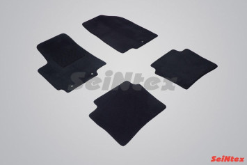 Коврики текстильн. KIA RIO III 2011-2017г./Solaris 2010-2017г. /компл.4шт./осн.резин./ LUX