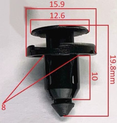 Клипсы  В=19,8 / Ш=15,9 мм.  (цена за упак. 10шт.)