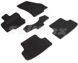 Коврики текстильн. Skoda Karoq с 2020г-  /компл.5шт./осн.резин./ LUX