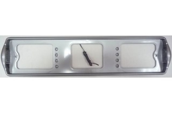 Рамка номера пластик с боковой подсветкой  СЕРАЯ