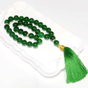 Четки подвесные из стекла 33шт по 12мм, зеленый