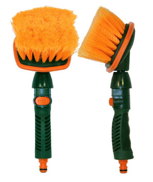 Щетка для мойки "Li-Sa" проточная ручка с запорным краном (30см) (LS008)