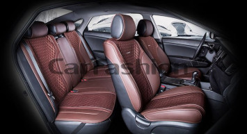 Комплект Накидок «ELEMENT PLUS» Кофе/Кофе/Кофе (экокожа/полиэстер)