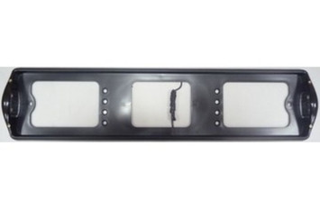 Рамка номера пластик с боковой подсветкой  ЧЁРНАЯ