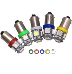 SOLAR  Свет-од  12V  T8.5  5 SMD 5050 W5W  BA9s   Синий