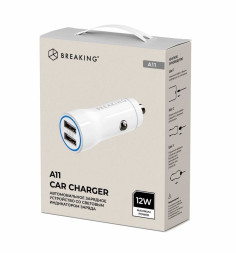 АЗУ  BREAKING  2USB (12/24V - 5V 2,4A) Белый