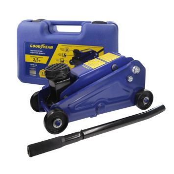 Домкрат подкатной гидравл. 2.5т чемод. GOODYEAR для внедорожн и микроавт (h min 145мм - h max 400мм)