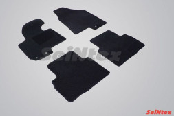 Коврики текстильн. KIA Sportage III 2010-2015г. / ix35 /компл.4шт./осн.резин./ LUX