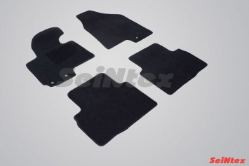 Коврики текстильн. KIA Sportage III 2010-2015г. / ix35 /компл.4шт./осн.резин./ LUX