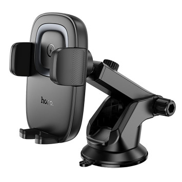 Держатель телефона HOCO на длинной ножке (с беспроводной зарядкой 15W) Черный HW32