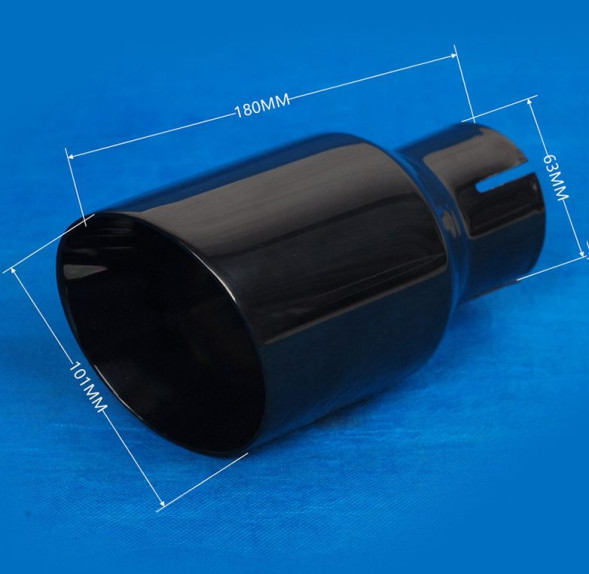 Насадка на глушитель &quot;Carlife&quot; (d 63мм) ширина 101мм длина 180мм, черный