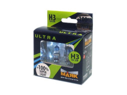 Лампа МАЯК 12V    H3   55W  Ultra  РK22s Super Light+100%(к-т.2шт)