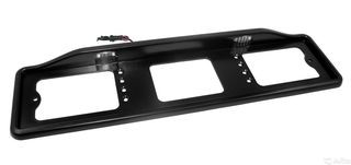 Рамка номера пластик с верхней подсветкой  ЧЕРНАЯ