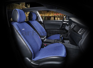 Накидки Фронт  «PALERMO»  Синий/Синий (капрон/экокожа)