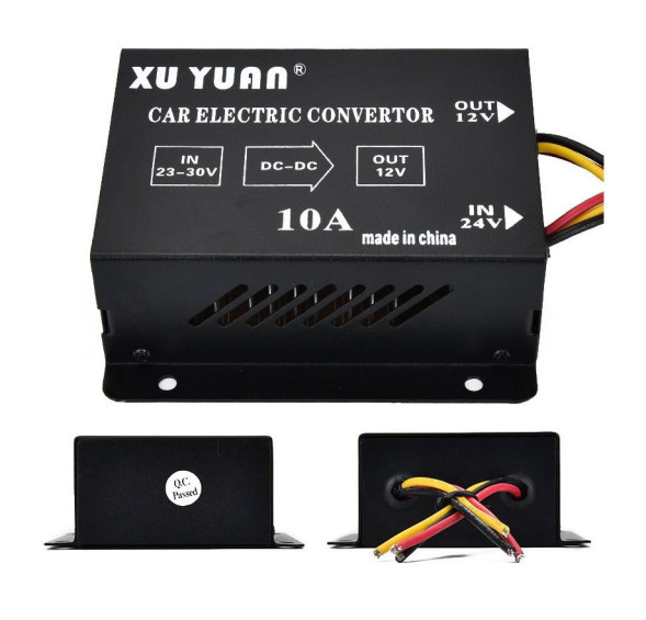 Преобраз. напряжения понижающий  Carlife  24-12V   10A 120W