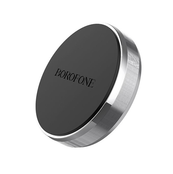 Держатель моб. телефона Borofone  на торпеду (скотч двухсторонний) (усиленный магнит) Серебро