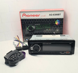 Автомагн.  Pioneer OK 6306 BT 2USB/BT//FM/AUX (7 вариантов подсветки)